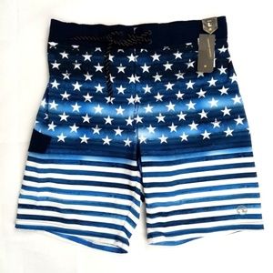 Ocean Current Boardshort Swim Stretch Stars